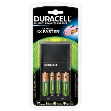 Duracell 45 min AA/AAA laturi + 4 paristoa