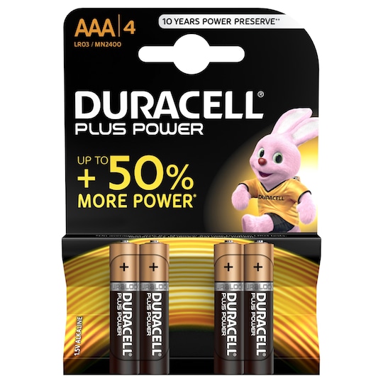 Duracell paristot Plus Power AAA 4 kpl