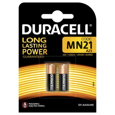 Duracell autohälyttimen paristo MN21 (2 kpl)