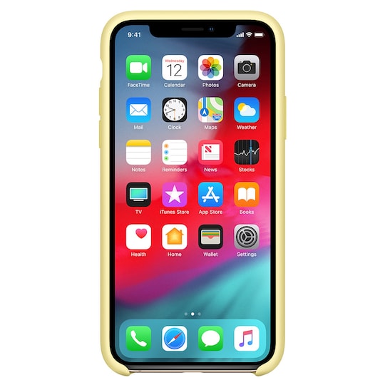 iPhone Xs silikonikuori (mellow yellow)
