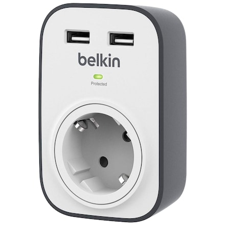 Belkin SurgeCube ylijännitesuoja + 2 USB-porttia