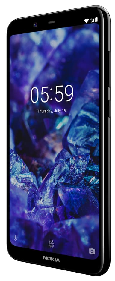 Nokia 5.1 Plus älypuhelin (kiiltävä musta)