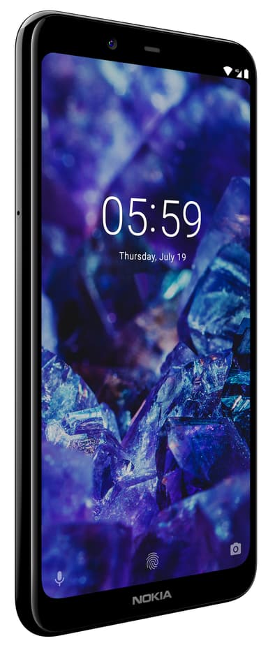 Nokia 5.1 Plus älypuhelin (kiiltävä musta)