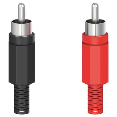 Hama 2x RCA juotettava liitin