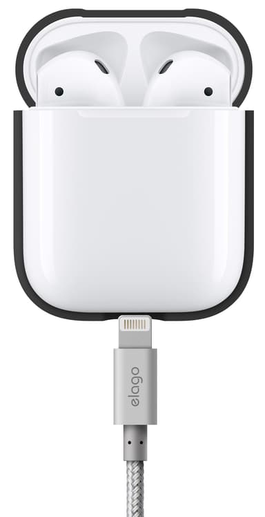 Elago AirPods silikonikotelo (musta)