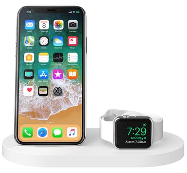 Belkin BOOST UP iPhone/Apple Watch langaton latausasema (valkoinen)