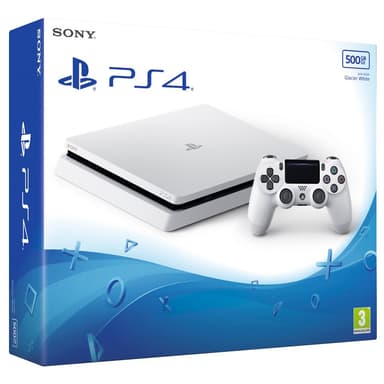 PlayStation 4 Slim 500 GB F runko (valkoinen)