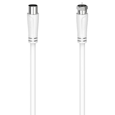 Hama satelliittiadapterikaapeli 90 dB (valkoinen/5 m)