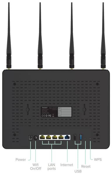 Jensen Lynx 9000 WiFi reititin (musta)