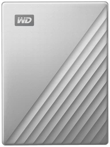 WD My Passport Ultra USB-C 4 TB kannettava kovalevy (hopea)