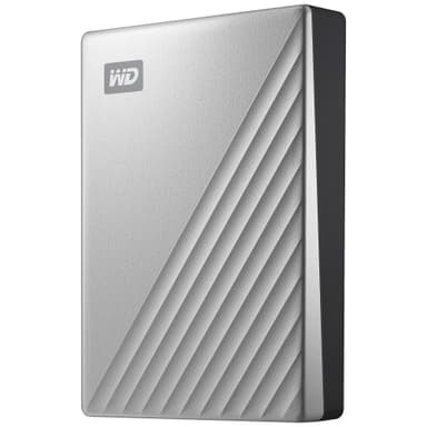 WD My Passport Ultra USB-C 4 TB kannettava kovalevy (hopea)