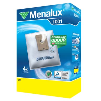 Menalux pölypussit 1001 (AEG/Chromex/Dicaff/Hanseatic yms.)