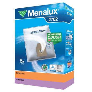 Menalux pölypussit 2702 (Panasonic/Samsung/Weltstar yms.)