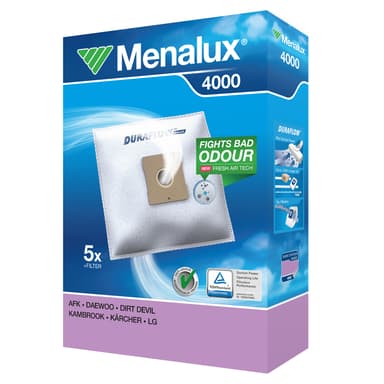 Menalux pölypussit 4000 (AFK/Daewoo/Dirt Devil/Kambrook/Kärcher/LG)