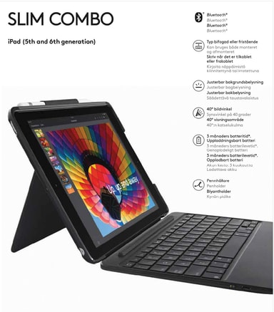 Logitech Slim Combo iPad Pro 10.5 näppäimistökotelo