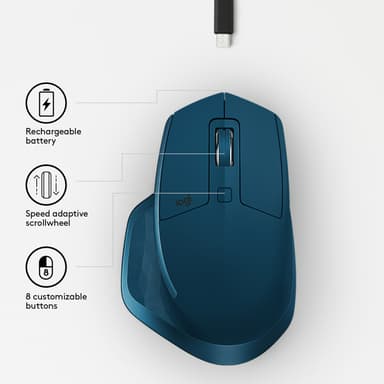 Logitech MX Master 2S langaton hiiri (tumma sinivihreä)