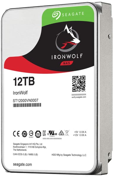 Seagate IronWolf 3,5"sisäinen NAS-kovalevy (12 TB)