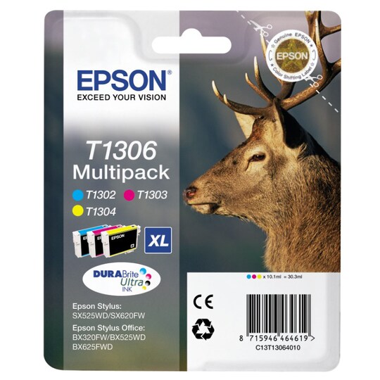 Epson DuraBrite Ultra T130 väripatruuna (3 kpl)