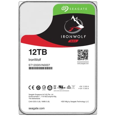 Seagate IronWolf 3,5"sisäinen NAS-kovalevy (12 TB)