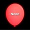 Neon røde uv balloner 100 stk.