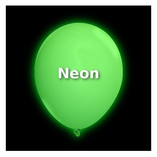 Neon grønne uv balloner 100 stk.