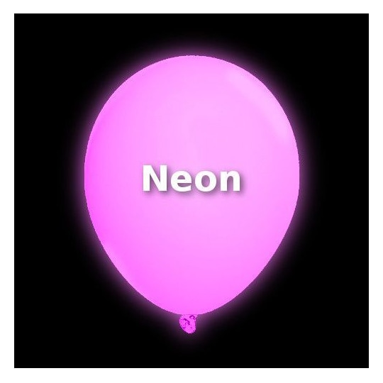 Neon pink uv balloner 100 stk.