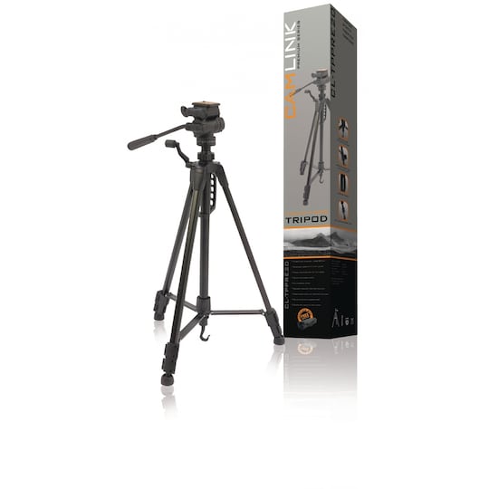 Premium kamera/video stativ vipbar, 148 cm. Sort