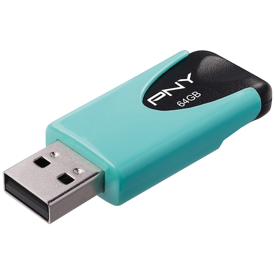 PNY Attache 4 USB 2.0 muistitikku 64 GB (musta/sininen)