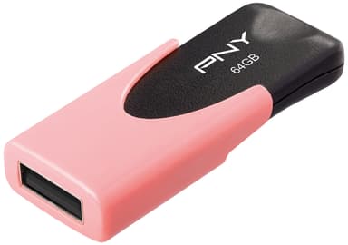 PNY Attache 4 USB 2.0 muistitikku 64 GB (musta/koralli)