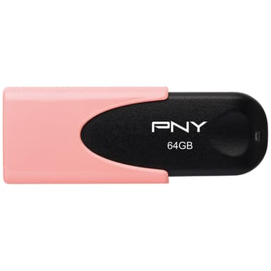 PNY Attache 4 USB 2.0 muistitikku 64 GB (musta/koralli)