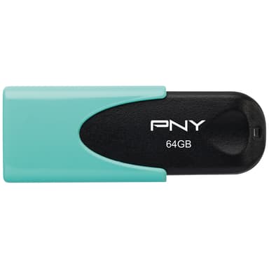 PNY Attache 4 USB 2.0 muistitikku 64 GB (musta/sininen)