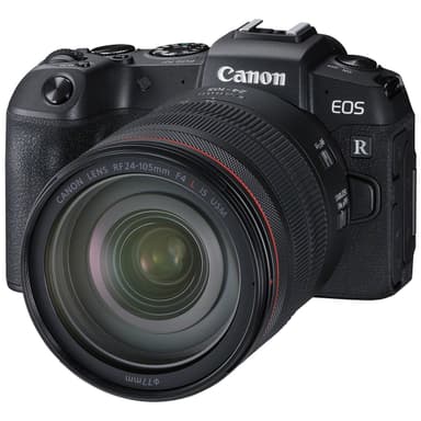 Canon EOS RP kamera + RF 24-105 mm ja EF-EOS R Mount Adapter