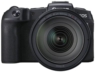 Canon EOS RP kamera + RF 24-105 mm ja EF-EOS R Mount Adapter
