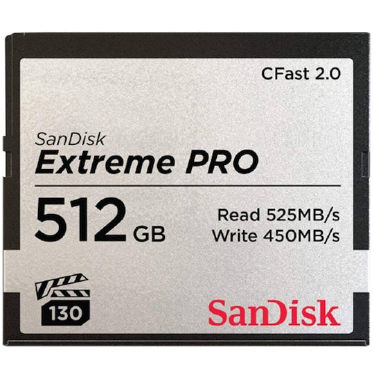 SanDisk CF 2.0 Extreme Pro 512 GB muistikortti