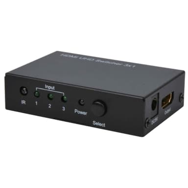 NORTH HDMI Switch 3:1 4K Musta Ohjain