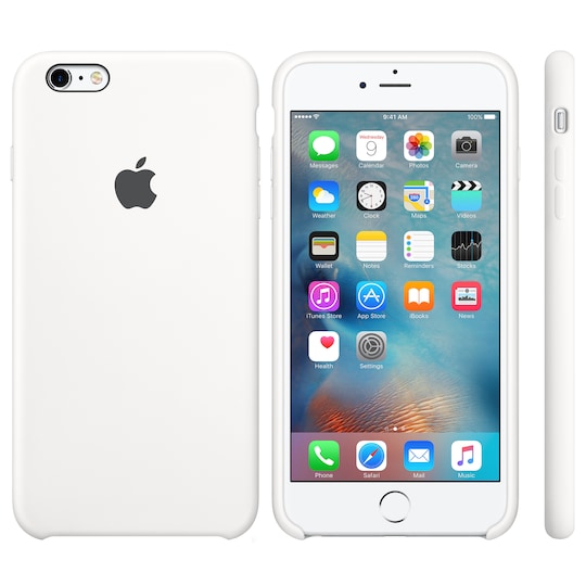 Apple iPhone 6s Plus silikonikuori (valk.)