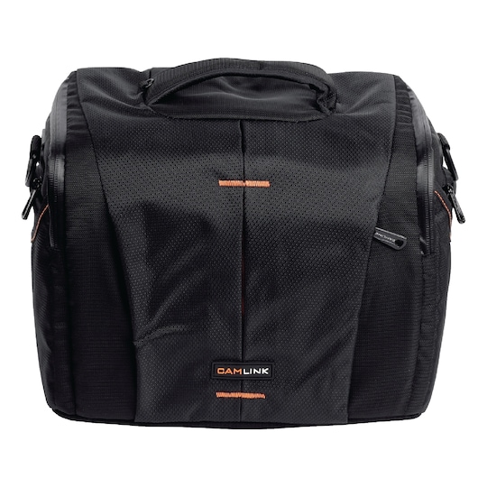 Camera shoulderbag 250x210x170, black/orange