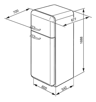Smeg jenkkikaappi FAB30RV1 (169 cm)