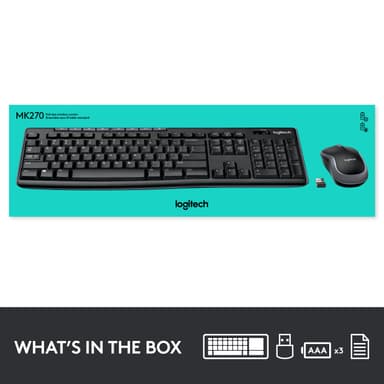 Logitech MK270 langaton näppäimistö ja hiiri
