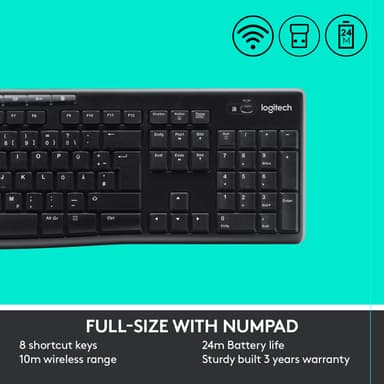 Logitech MK270 langaton näppäimistö ja hiiri