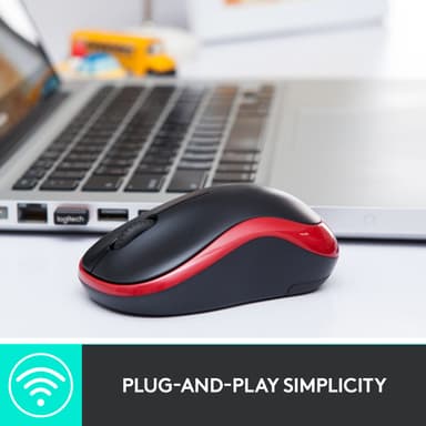 Logitech langaton hiiri M185 (punainen)
