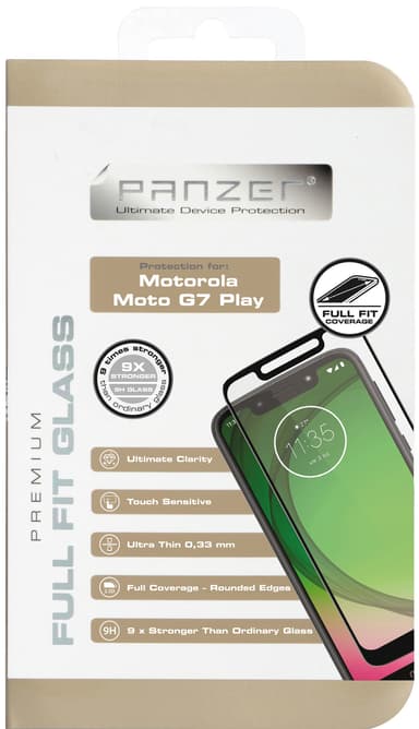 Panzer Full-Fit Motorola Moto G7 Play näytönsuoja (musta)