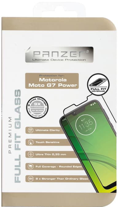 Panzer Full-Fit Motorola Moto G7 Power näytönsuoja (musta)