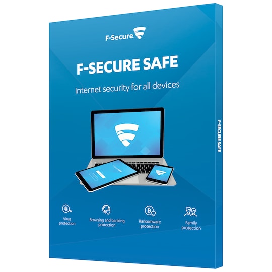 F-Secure Safe virustorjunta (3 lisenssiä, 12 kk)