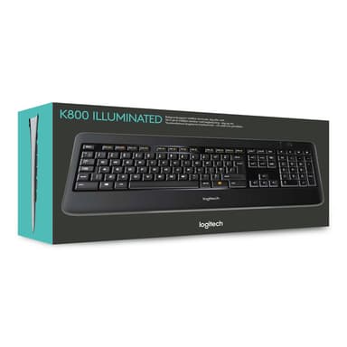 Logitech K800 langaton näppäimistö (musta)