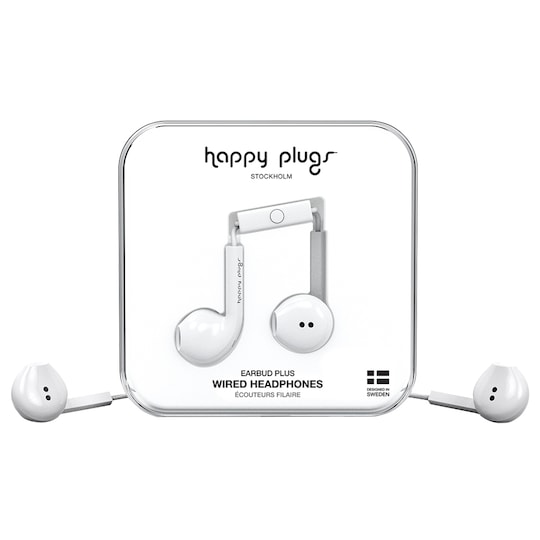Happy Plugs Earbud Plus in-ear kuulokkeet (valkoinen)