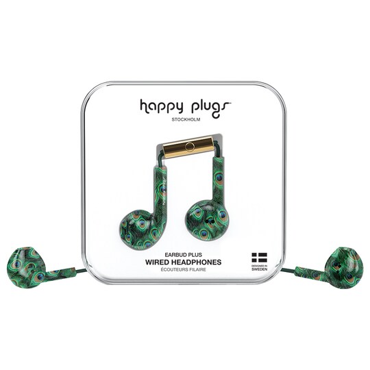 Happy Plugs Earbud Plus in-ear kuulokkeet (riikinkukko)