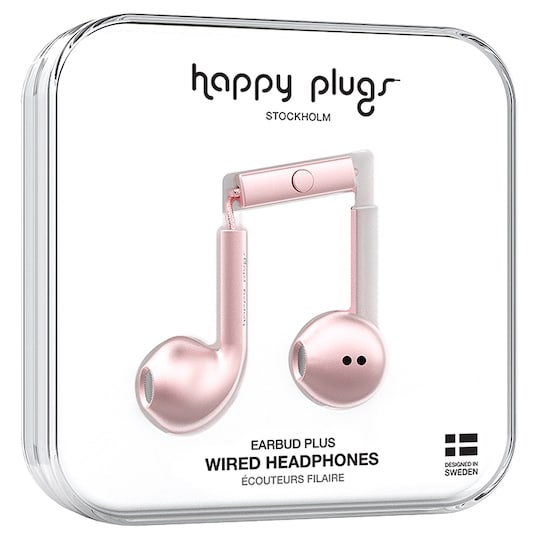 Happy Plugs Earbud Plus in-ear kuulokkeet (pinkki kulta)