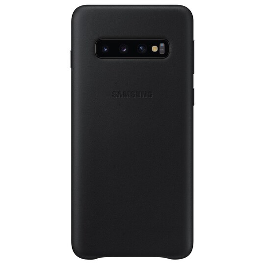 Samsung Galaxy S10 nahkainen suojakuori (musta)