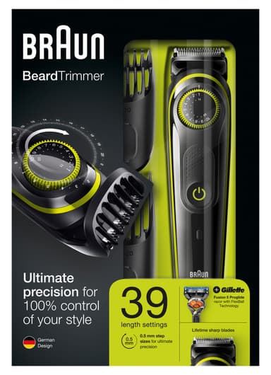 Braun partatrimmeri BT3041 + Gillette-partahöylä
